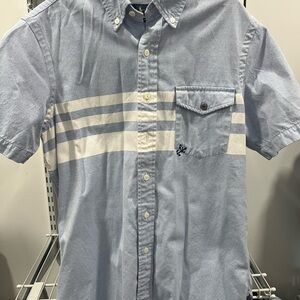 Ralph Lauren Blue and White Striped Casual Shirt